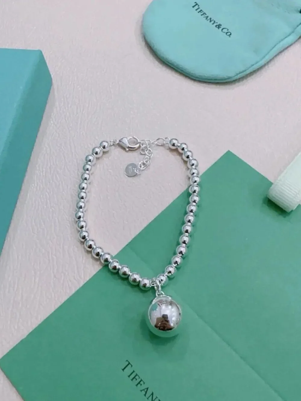 Tiffany & Co. Silver Beaded Bracelet
